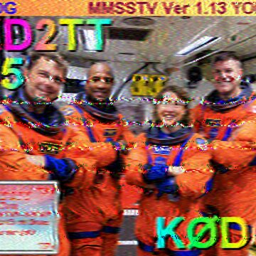 SSTV image received 2026-04-04 17:48