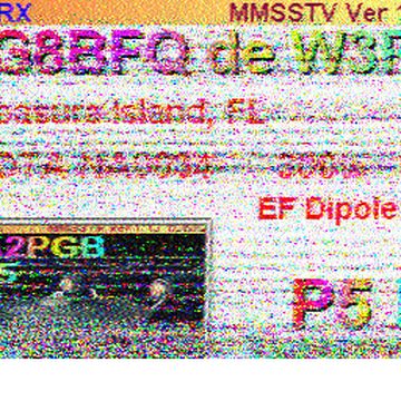 SSTV image received 2026-04-05 18:36
