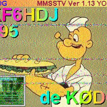 SSTV image received 2026-06-27 18:15