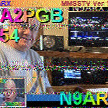 SSTV image received 2026-07-15 16:52
